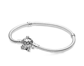 Pulsera Cadena De Serpiente Carrosa De Disney Talla 17,18
